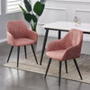 Set of 2 Faux Matte Suede Leather Dining Chairs Accent home & restaurants Adrian