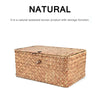 SMALL WICKERS STORAGE BASKET BOX WITH LID & LOCK WOVEN WICKER LANDRY HAMPER GIFT