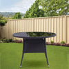Bistro Glass Table Garden Outdoor Patio Furniture Square Round Morocco Style NEW