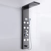 Modern Bathroom Black Column Mixer Shower Tower Panel W/ LCD Temperature Display