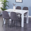 Classic White Solid Wooden Dining Table and 4 or 6 Chairs Set Kitchen Home