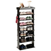 7-tier Double Shoe Storage Tower Organiser Unit Home Display Shelf Rack Stand