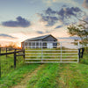 Galvanised Metal Field Farm Equestrian Entrance Security Gate Fence Cross Bar