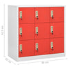 Locker Cabinets 2 pcs Grey and Red 90x45x92.5 Steel M3X9