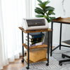 Mobile Printer Stand 3-Tier Printer Cart Height Adjustable Machine Cart