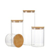 4.8L Total Kitchen Food Glass Jar Sugar Bean Canister Set Container Storage 4PCS