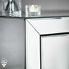 Silver Mirrored Dressing Table 1 Drawer Dresser Desk Vanity Mirrored Finish