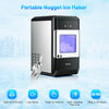 Nugget Ice Maker Lighting Automatic Self-Cleaning Ice Cube Making Machine 20KG/D