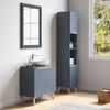Wooden Bathroom Basin Under Sink Cabinet Storage Shelf Cupboard Vanity Unit Grey