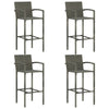 5 Piece Garden Bar Set Grey G7V9