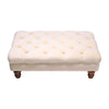 Large Footstool Velvet Chesterfield Pouffe Foot Stool Ottoman Bench Coffee Table