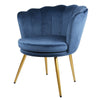 Genesis Flora Accent Tub Chair Scallop Armchair Petal Back With Golden Legs