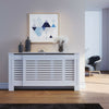 Radiator Cover Adjustable White Painted MDF Wood Heating Cover Home Decor