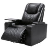 Electric Recliner Chair Lighting Gaming Home Theater Seating Leather Sofa QB