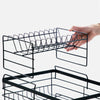 Large Metal Bowl Dish Drainer Rack 1/2Tier Cutlery Draining Shelf Rack Holder UK