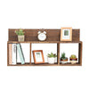 Rustic Wooden Cube Floating Shelves Open Square Bookcase Wall Shelf Organizer
