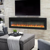 70" Electric Fireplace Modern Wall Mounted/Insert/Free Stand 9 Flame Fire Remote