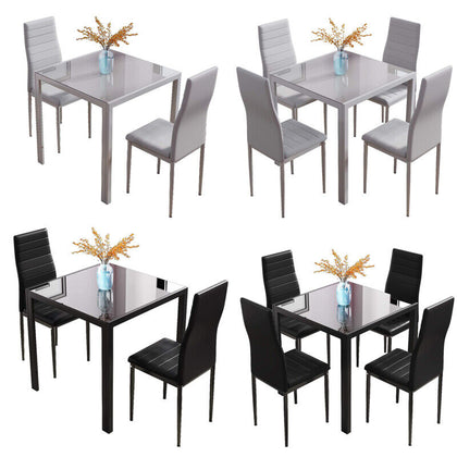 Modern Tempered Glass Dining Tables Kitchen for Dining Room Kitchen 4 Colours
