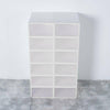 12x White Clear Shoe Storage Boxes Drawer Stackable Foldable Durable Organiser