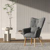 Fabric Single Sofa Armchair Lazy Balcony Living Room High Back Lounge Chair Grey