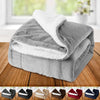 Sherpa Fleece Blanket Soft Warm Faux Fur Large Sofa Throw Bed Double King Sizes
