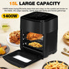 Air Fryer 15L Kitchen Oven 1400W Healthy OilFree Low Fat Frying Chips Roasted UK