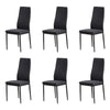 2/4/6 Dining Chairs Side Chairs High Back Velvet/Faux Leather Padded Seat Home