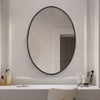 Black Oval Wall Mounted Mirror Bathroom Bedroom Makeup Dressing Mirror Golden UK