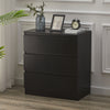 Wood Bedside Cabinet Chest of Drawers Side End Table With Drawers Black White