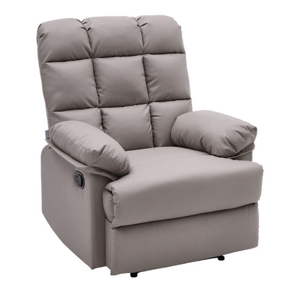 Adjustable Recliner PU Leather Armchair Soft Sofa Single Couch Home Cinema Chair
