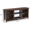 TV Stand for TVs up to 65 Inches Wooden Modern TV Console Table W/6 Open Storage