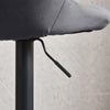2x Breakfast Bar Stools Velvet Swivel Gas Lift Chairs Kitchen Pub Cafe Barstools