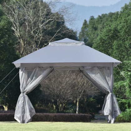 Pop-Up Instant Gazebo Tent with Mosquito Netting Outdoor Canopy Shelter Gazebos