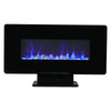 Freestand 42'' Wall Mounted LED Fireplace Log Crystal Pebbles Flame & Backlight