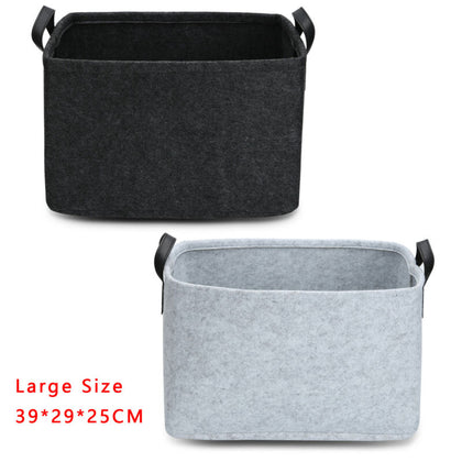 Large Ace Felt Storage Basket Closet Toy Hamper Laundry Bag Shelf Box Organizer
