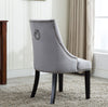 Tufted Velvet Fabric Studded Dining Chair Victoria Accent Side Chair