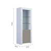 Cabinet Sideboard Unit Cupboard Display Matt body - High Gloss Doors LED Lights