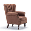 Ribbed Cocktail Wing Back Chesterfield Queen Anne Armchair Accent Tub Chair Sofa