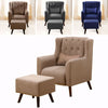 Retro/Vintage Tub Accent Chair Upholstered Padded Armchair Lounge Fabric Sofa UK