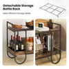 Mobile Buffet Serving Cart Kitchen Trolley Utility Cart Industrial Bar Cart