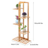 6 Pots Wood Flower Rack Plant Stand Shelves Bonsai Display Shelf Indoor Outdoor