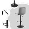 Set of 2 Bar Stools Breakfast Stools With Foot Rest Swivel Gas Lift Modern Grey