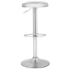 Round Stainless Steel Bar Stools Adjustable Swivel Chairs Kitchen Dining Chairs