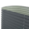 Garden Planter 400x80x81 Galvanised Steel Grey T8X3