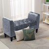 Velvet Fabric Storage Ottoman Bench Toy Bedding Organized Box Window Seat Chair