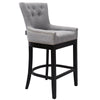 Bar Stools High Counter Linen padded Chair Pub Home Kitchen Breakfast Barstool