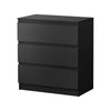 White / Black Chest of Drawers Bedside Table Nightstand 3 Drawer Cabinet Bedroom