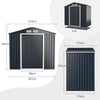 7FT x 4.3FT Outdoor Storage Shed Large Tool Utility Storage House W/Sliding Door