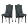 Upholstered Velvet Dining Chairs Knocker Chrome Ring Back Studded Set of 2/4PCS