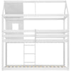 Kids Bunk Bed Frame Treehouse Double High Sleeper Pine Wooden Bed 3FT 90x190cm